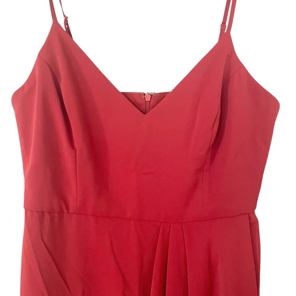 Lulus Reinette Midi Spaghetti Stap Rust Zippered Dress Women's Size Small NWT! - Picture 6 of 13